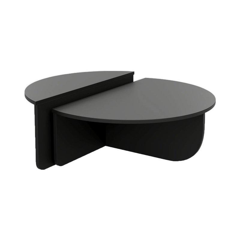 Siyah İkili Orta Sehpa 90x60 cm - 102504