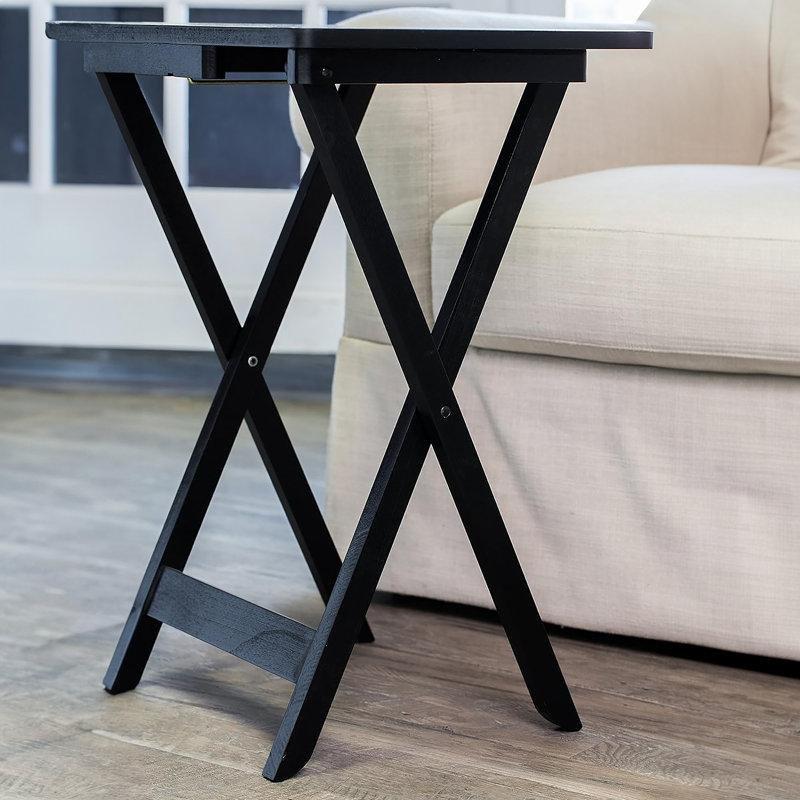 Siyah Kahverengi Beyaz Kırmızı Katlanır Zigon Sehpa 81x48x38 cm - 108274