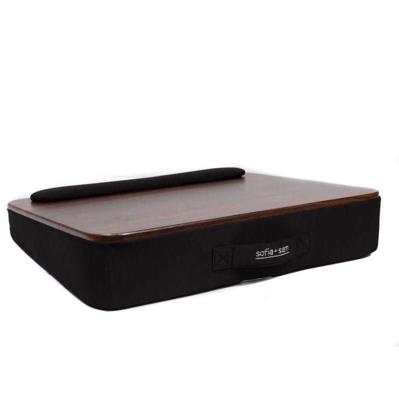 Siyah Kahverengi Polyester Minderli Taşıma Saplı Laptop Sehpası-11x50x42 cm - 113232