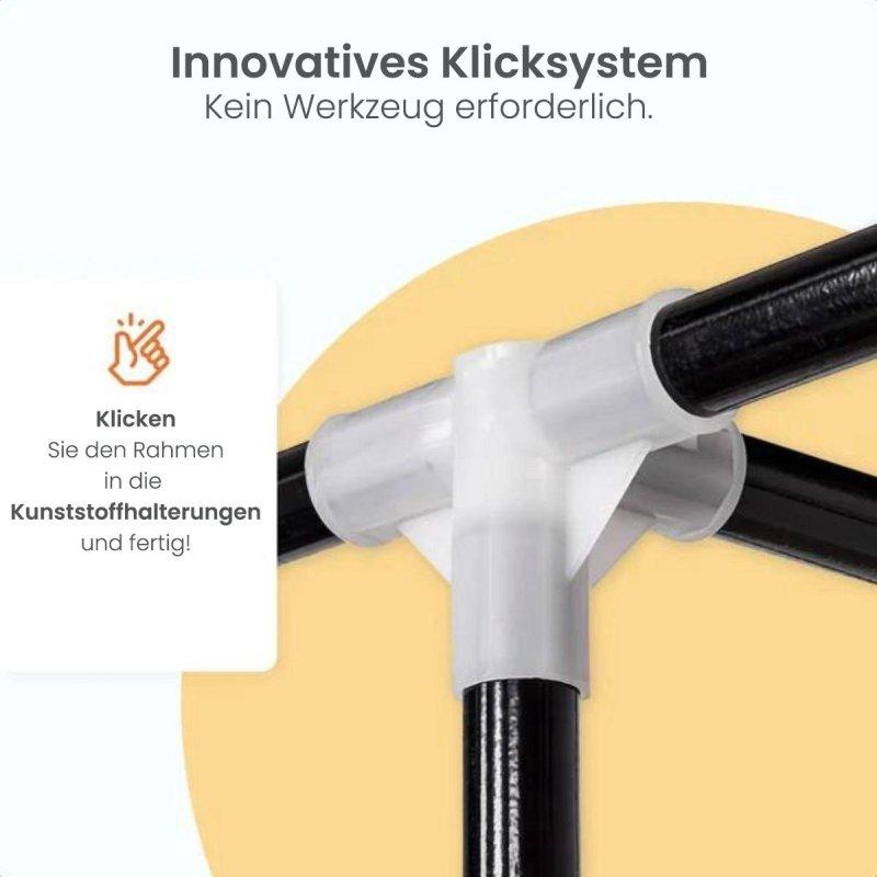 Siyah Katlanabilir Gardrop 150x175 cm Endüstriyel Kumaş - 90829
