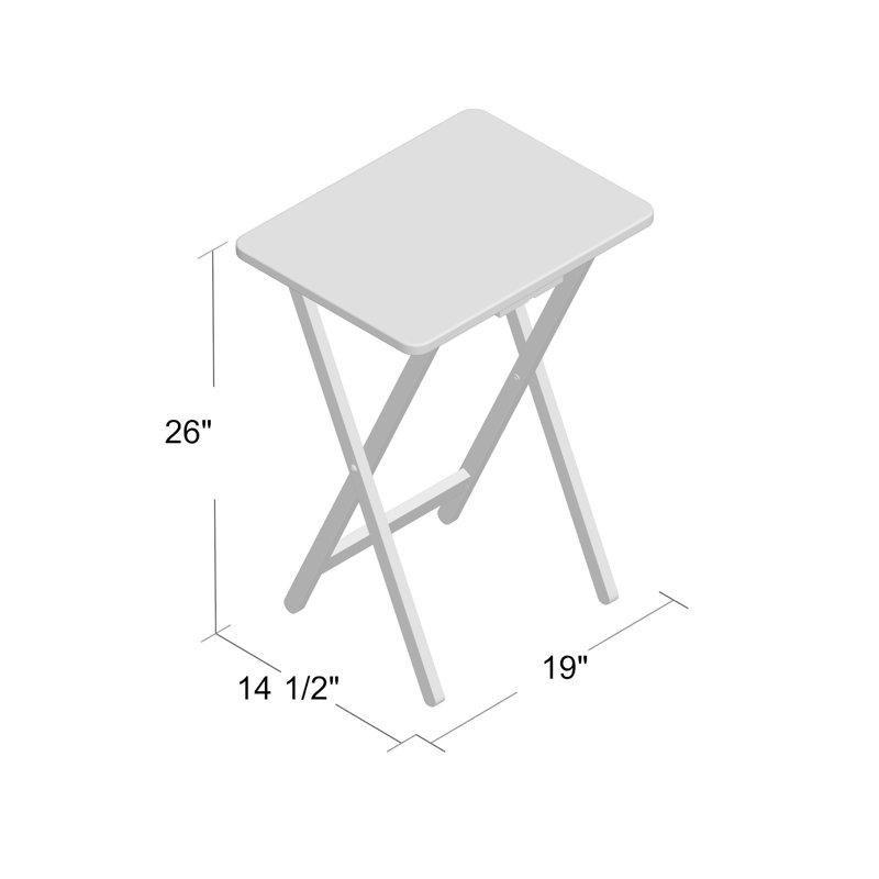 Siyah Katlanır Çanta Zigon Sehpa 66 cm x 48 cm x 37 cm 4'lü Set - 108790