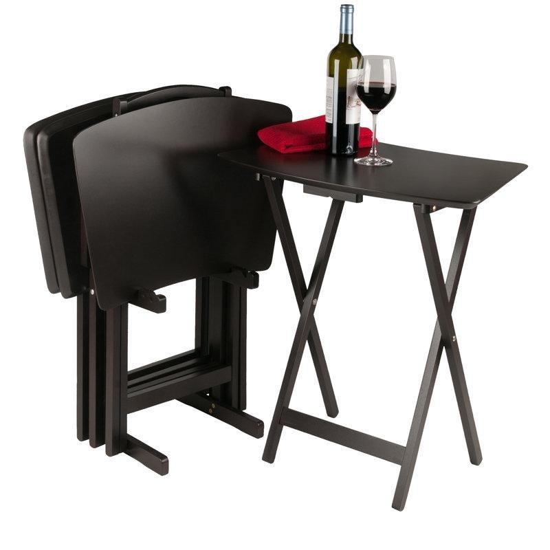 Siyah Katlanır Çanta Zigon Sehpa 76 cm - 5'li Set - 108760