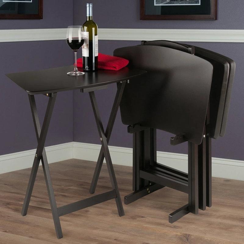 Siyah Katlanır Çanta Zigon Sehpa 76 cm - 5'li Set - 108760