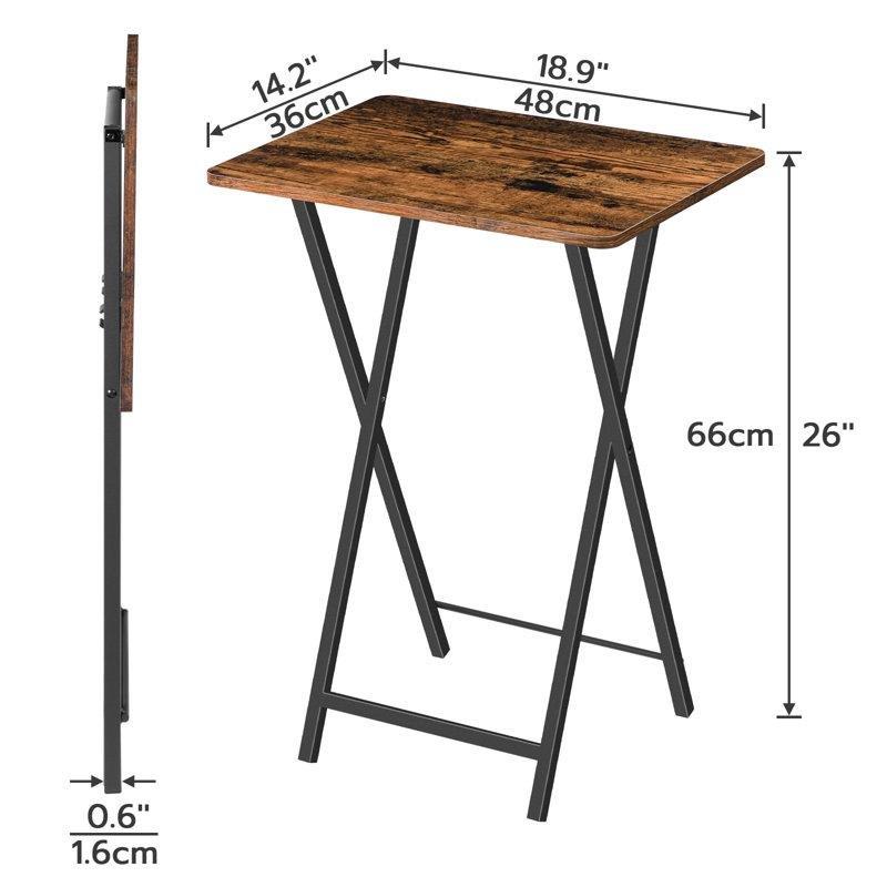 Siyah Katlanır Çanta Zigon Sehpa Seti 48x36x66 cm - 108772