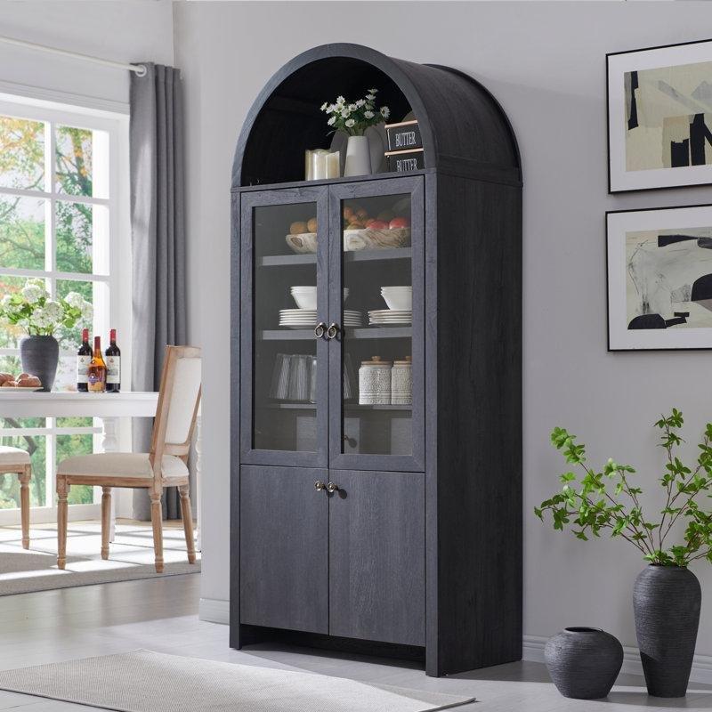 Siyah Kemerli Çok Amaçlı Dolap 180x79x42 cm - 92836