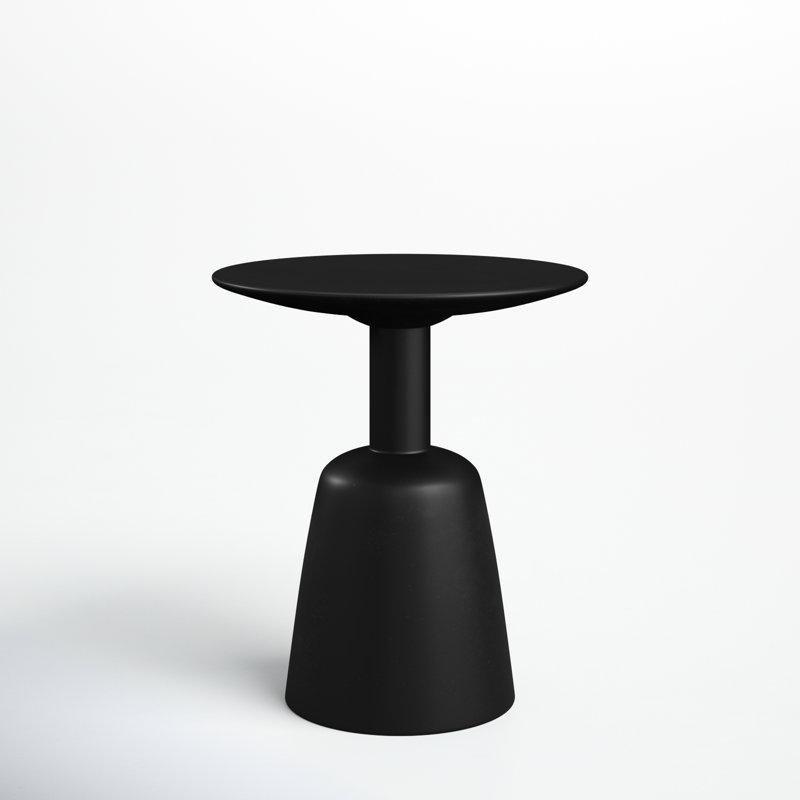 Siyah Mantar Zigon Sehpa Masif Mango Ağacı 41 cm - 108397