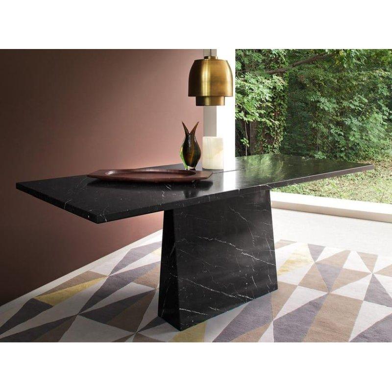 Siyah Marquina Mermer Dikdörtgen Masa 90x320 cm - 91729