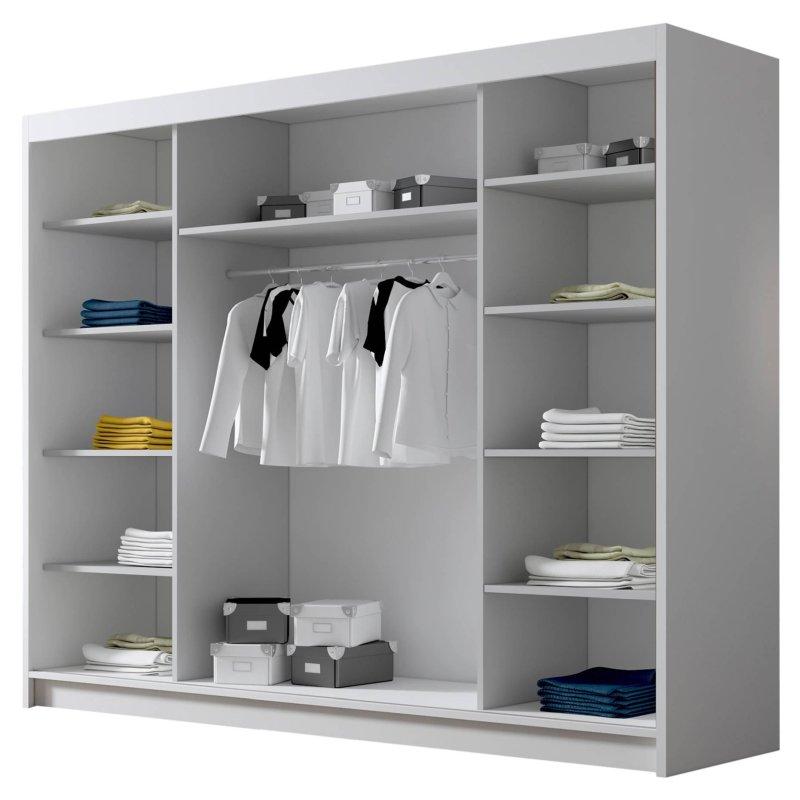 Siyah Mat Endüstriyel Ahşap Sürgülü Gardrop 250x215 cm - 90694