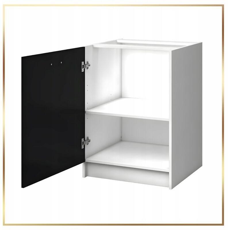Siyah Mat Mutfak Dolabı 60x60 cm Endüstriyel Ahşap - 100845