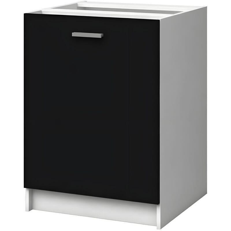 Siyah Mat Mutfak Dolabı 60x60 cm Endüstriyel Ahşap - 100845