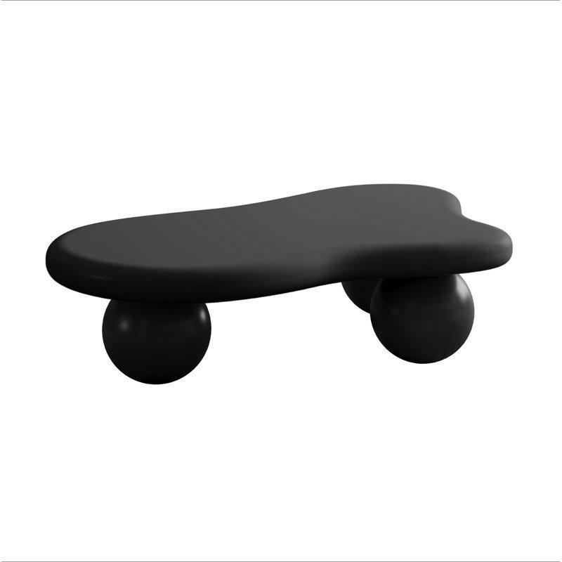 Siyah MDF Bulut Şeklinde Top Ayaklı Orta Sehpa 102x68 cm - 105940