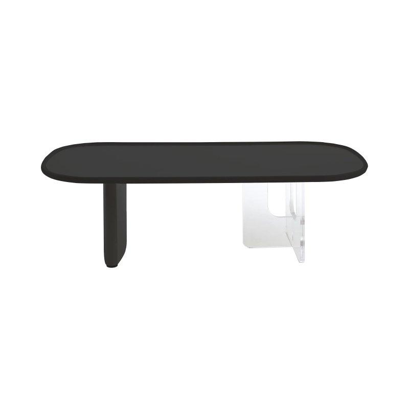 Siyah MDF Şeffaf Akrilik Ayaklı Orta Sehpa 120x60 cm - 102465