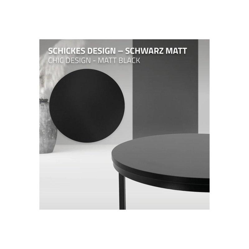 Siyah MDF Zigon Sehpa Seti 74 cm ve 59 cm - 106423
