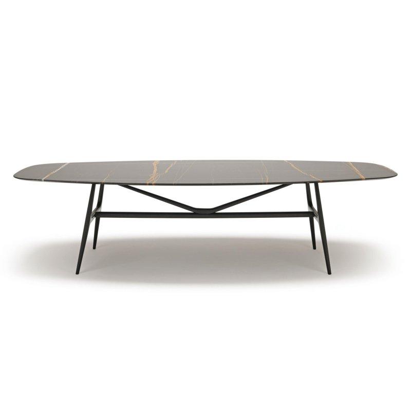 Siyah Mermer Dikdörtgen Mermer Masa 250x130 cm - 92137
