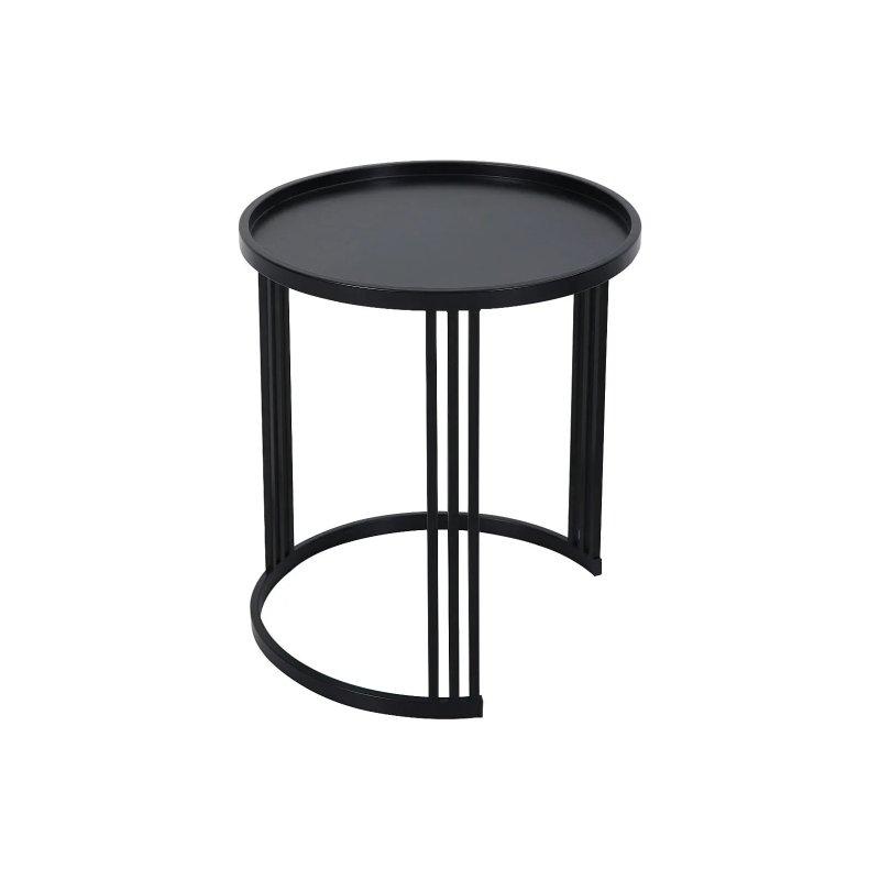 Siyah Metal 2'li Zigon Sehpa 41x46 cm - 106180