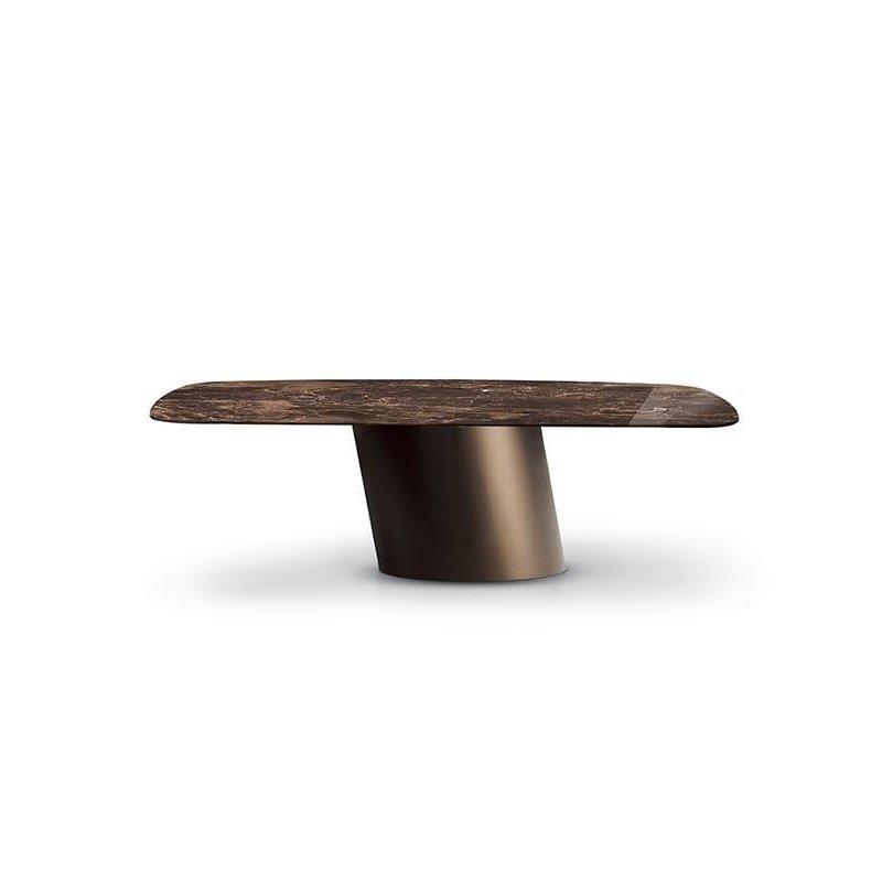 Siyah Metal Ayaklı Siyah Mermer Masa 200x106 cm - 91540