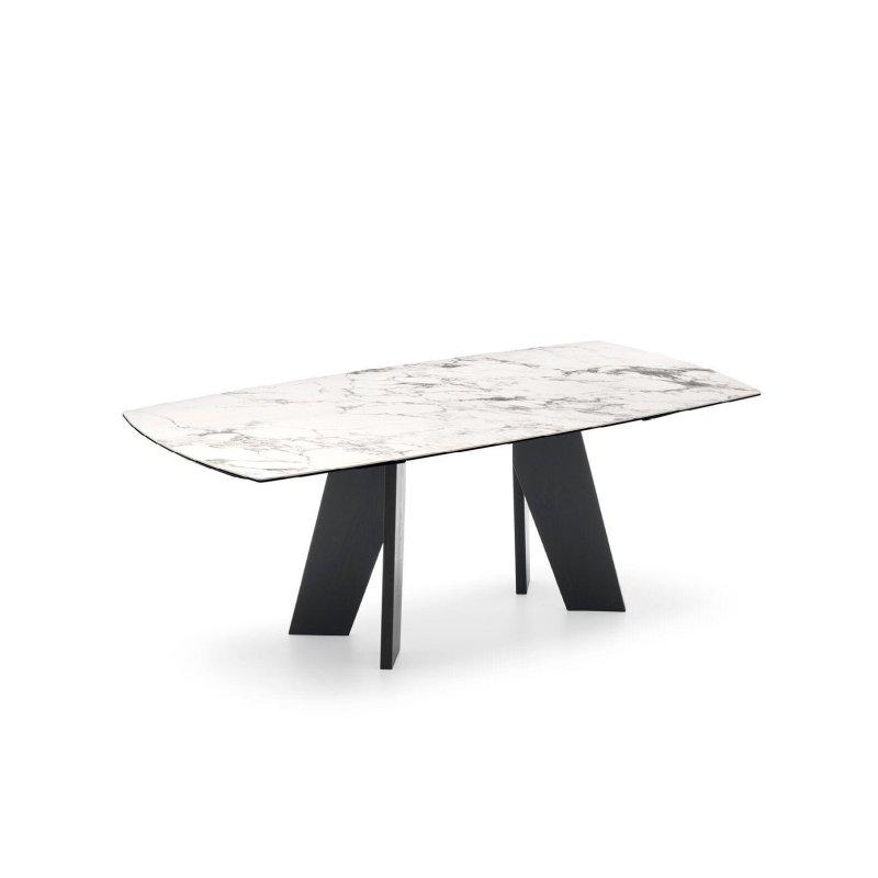 Siyah Metal Ayaklı Uzatılabilir Seramik Masa 160-240 cm - 89080