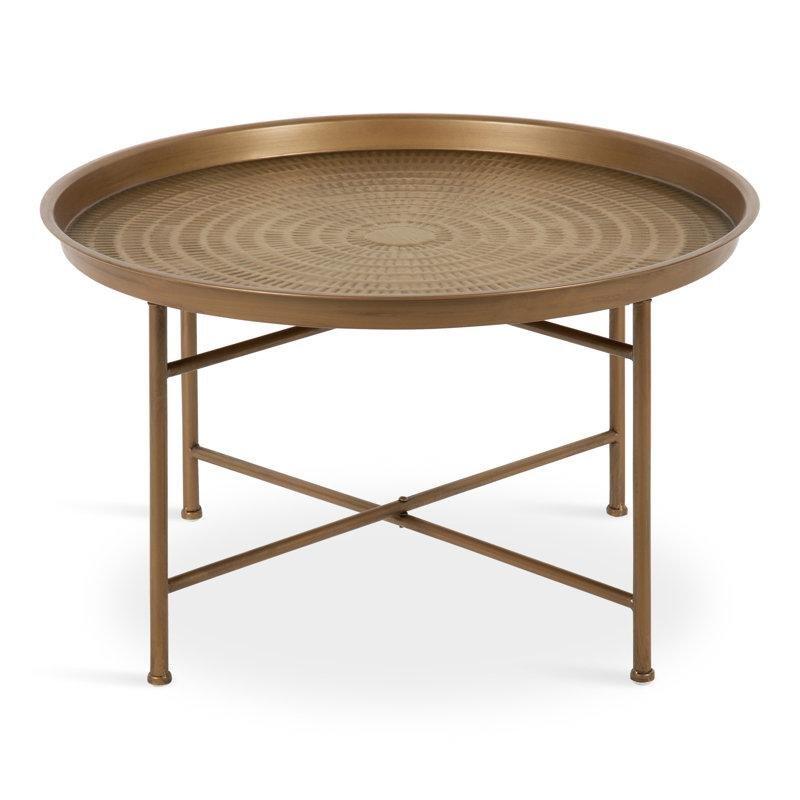 Siyah Metal Bohem Orta Sehpa 65 cm Yuvarlak - 105259