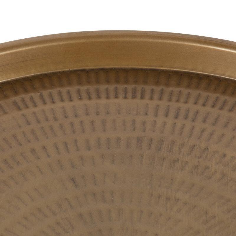 Siyah Metal Bohem Orta Sehpa 65 cm Yuvarlak - 105259