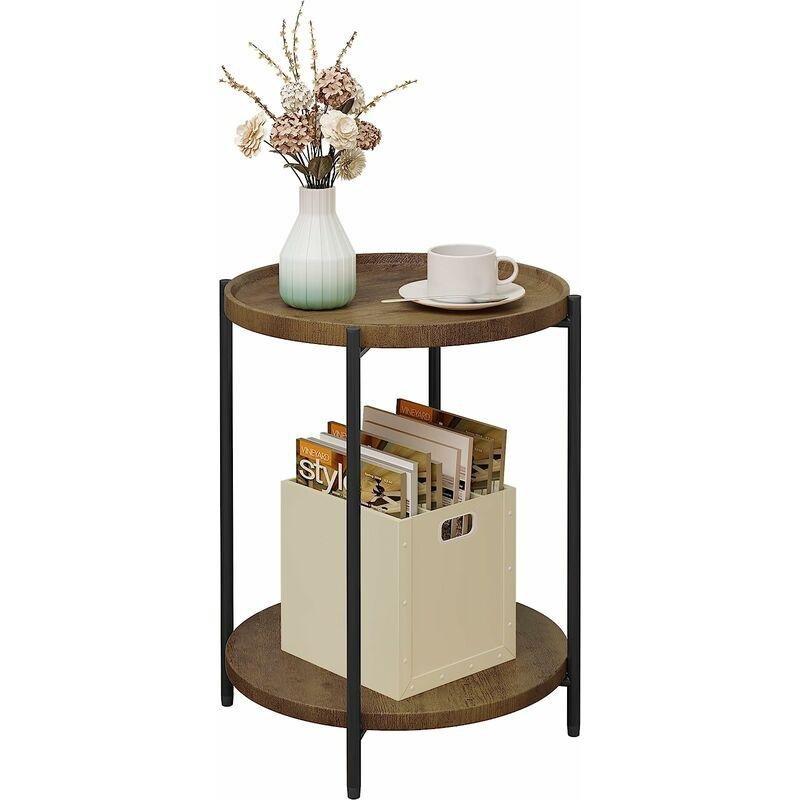 Siyah Metal Çıkarılabilir Tepsili Mantar Yan Sehpa-44x44x50 cm - 112687