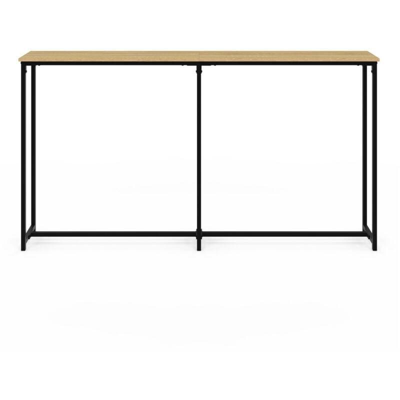 Siyah Metal Endüstriyel İnce Gold Yan Sehpa-140x20x75 cm - 112032