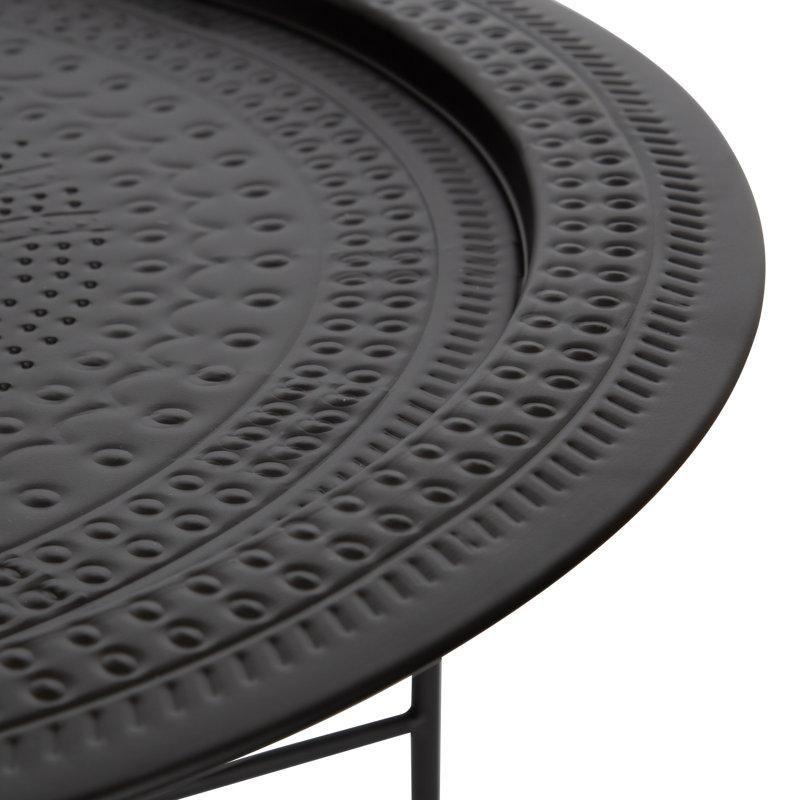 Siyah Metal Ferforje Orta Sehpa 71x71 cm - 104296