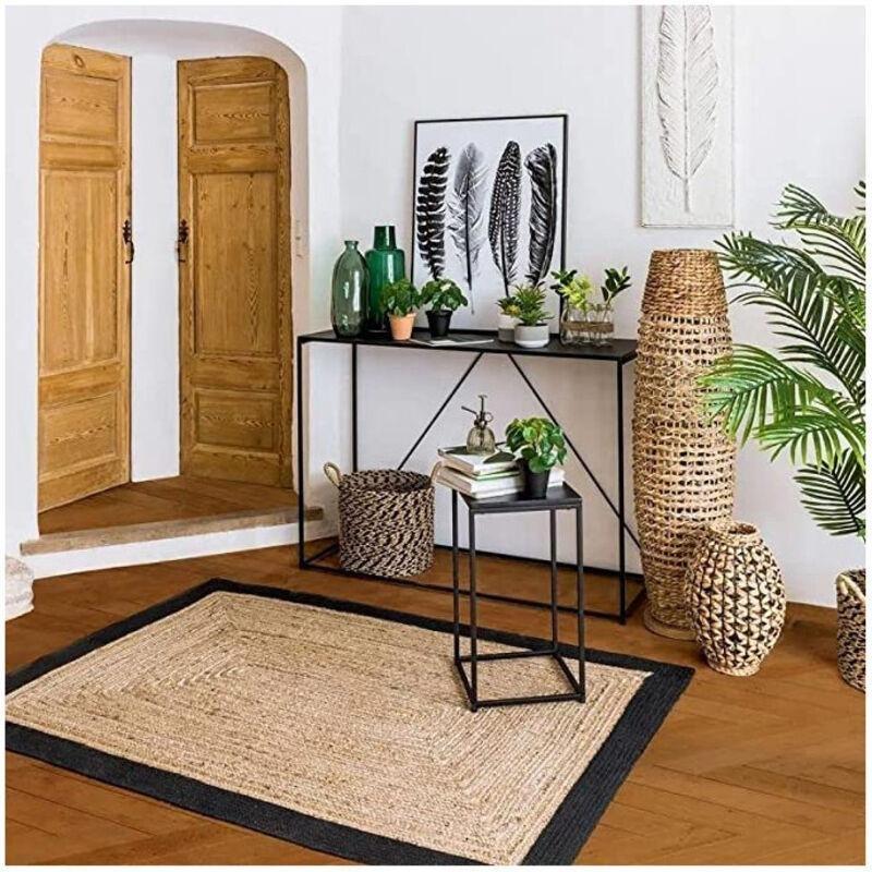 Siyah Metal İkili Set Metal Yan Sehpa-30x30x55x34x34x74 cm - 110784