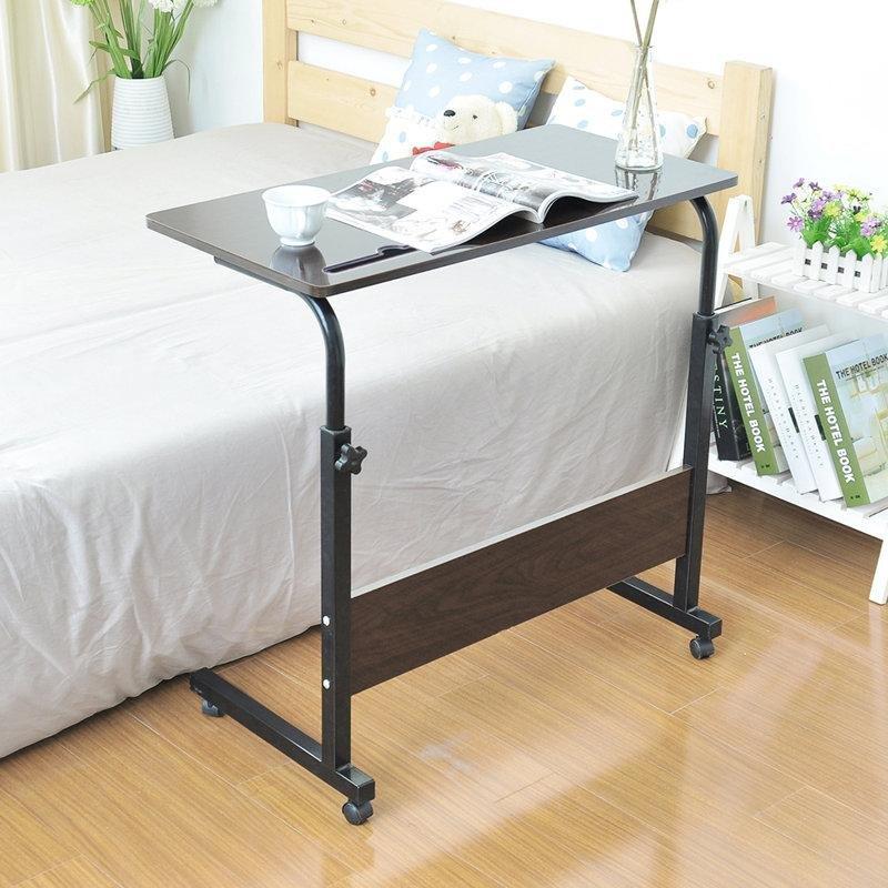 Siyah Metal Tekerlekli Yükseklik Ayarlı Laptop Sehpası-90x80x40 cm - 113244