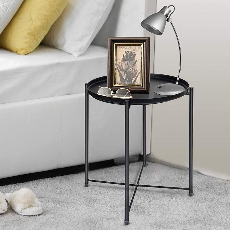 Siyah Metal Tepsi Zigon Sehpa 52x45x45 cm - 108685