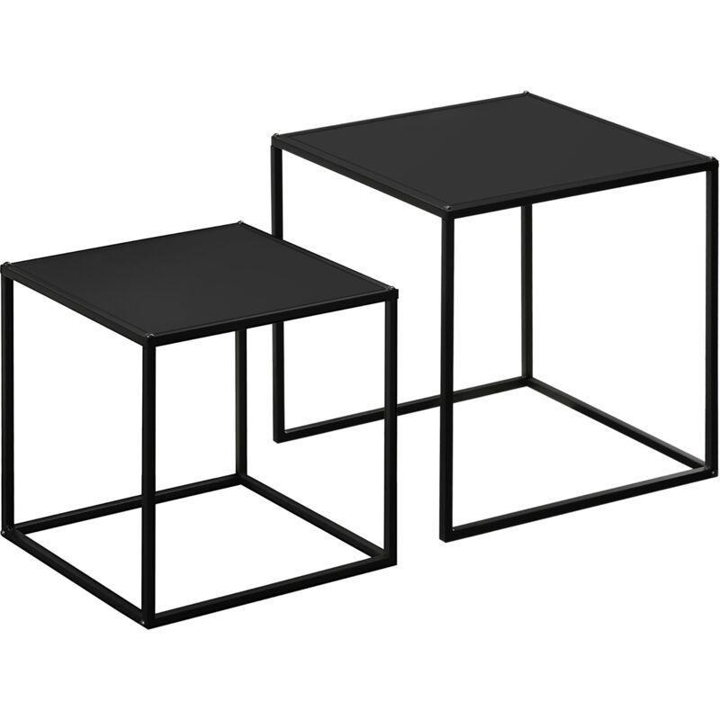 Siyah Metal Zigon Sehpa 40x40x40 cm - 107510