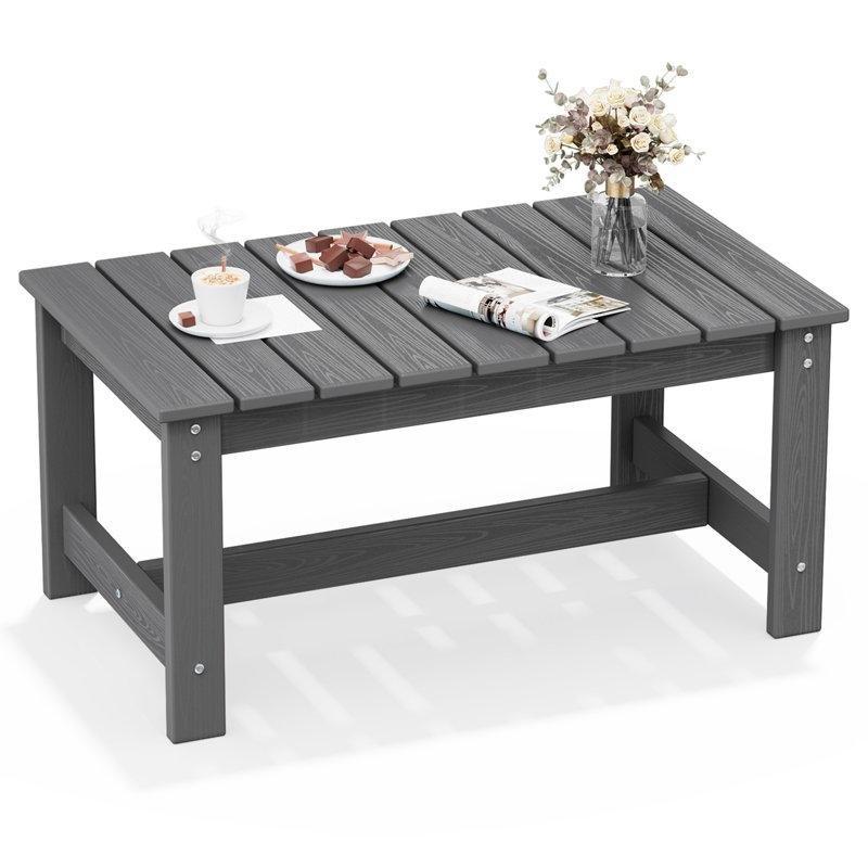 Siyah Plastik Dikdörtgen Orta Sehpa 86x51x43 cm - 105814