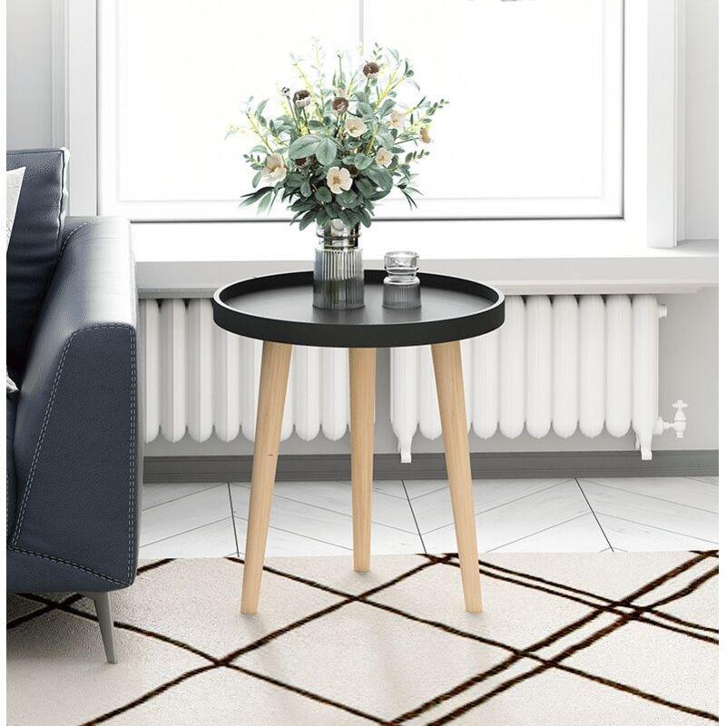 Siyah Polipropilen Çizilmeye Dayanıklı İskandinav Yan Sehpa-42x40x44 cm - 112511