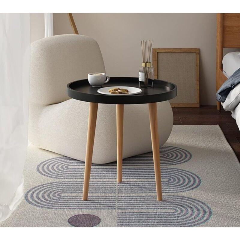 Siyah Polipropilen Çizilmeye Dayanıklı İskandinav Yan Sehpa-42x40x44 cm - 112511