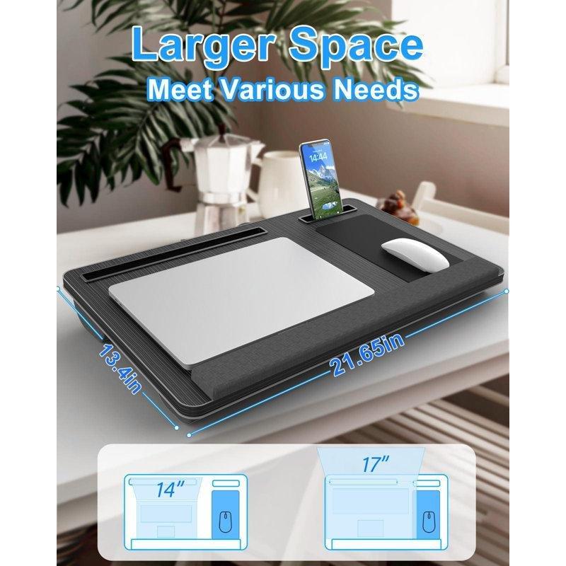 Siyah Polyester Kaymaz Bilek Destekli Laptop Sehpası-55x35 cm - 113229