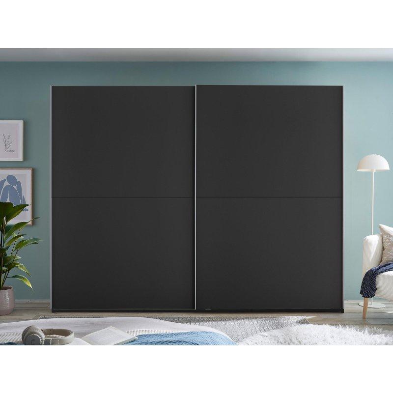 Siyah Sürgülü Gardrop Endüstriyel Ahşap 270x210x60 cm - 90922