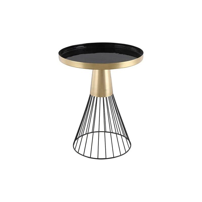 Siyah ve Gold Metal Yuvarlak Orta Sehpa 41 cm - 102159