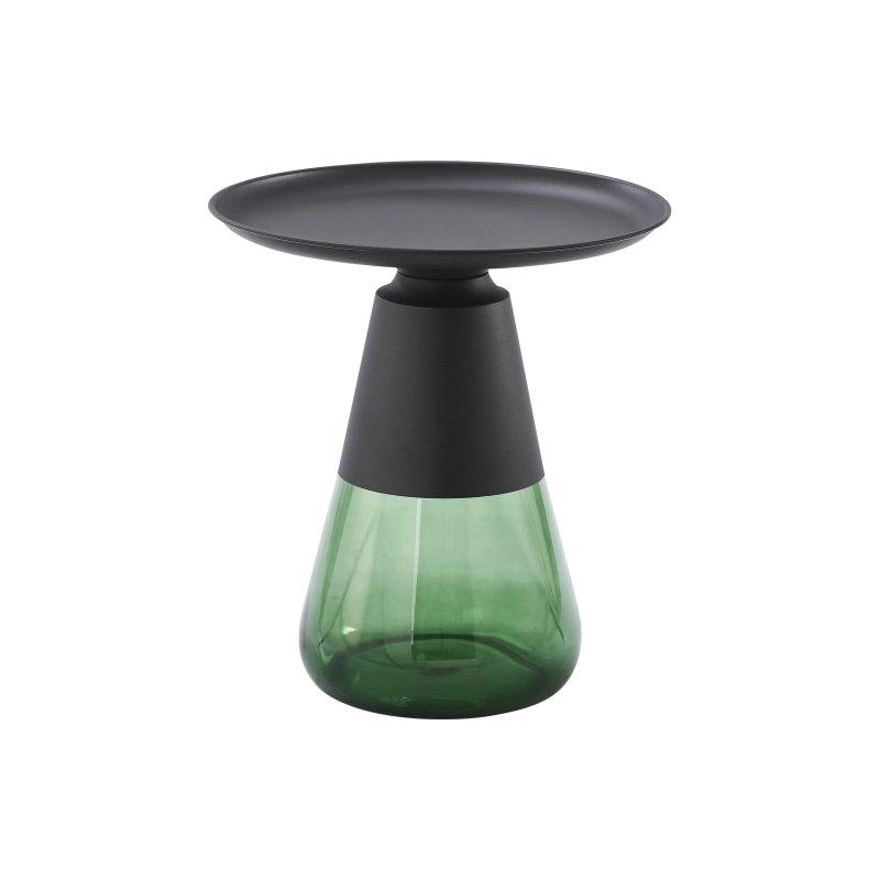 Siyah Yeşil Cam Metal Yuvarlak Tasarım Yan Sehpa-50x54x50 cm - 110309 Siyah Yeşil Cam Metal Yuvarlak Tasarım Yan Sehpa-50x54x50 cm - 110309