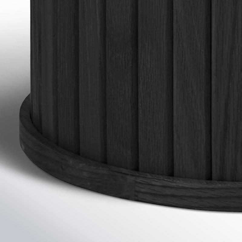 Siyah Yivli Mantar Zigon Sehpa 50 cm - 108391