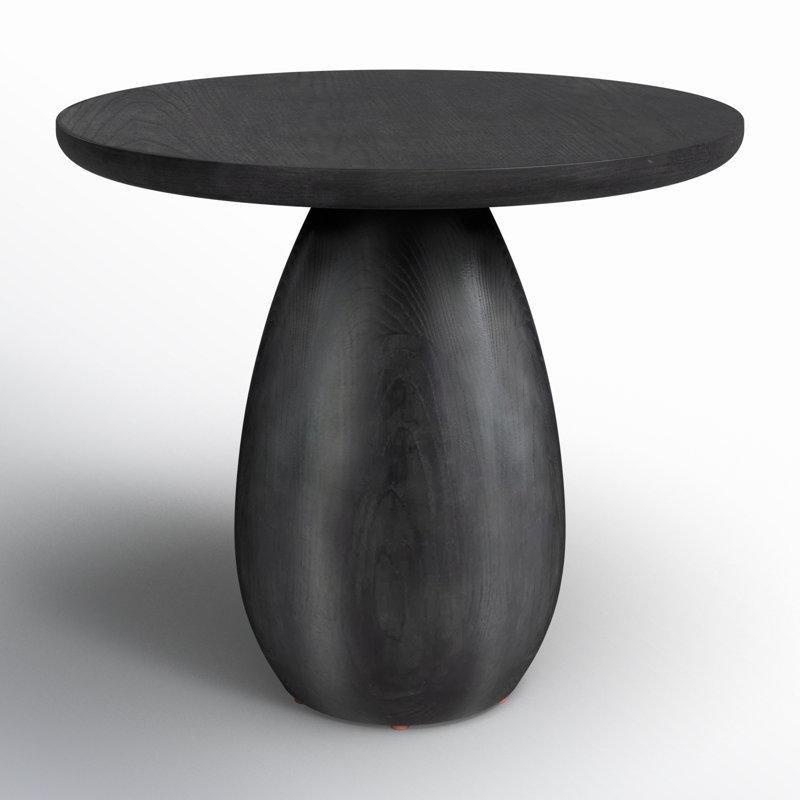 Siyah Yuvarlak Mantar Zigon Sehpa 55 cm - 108427