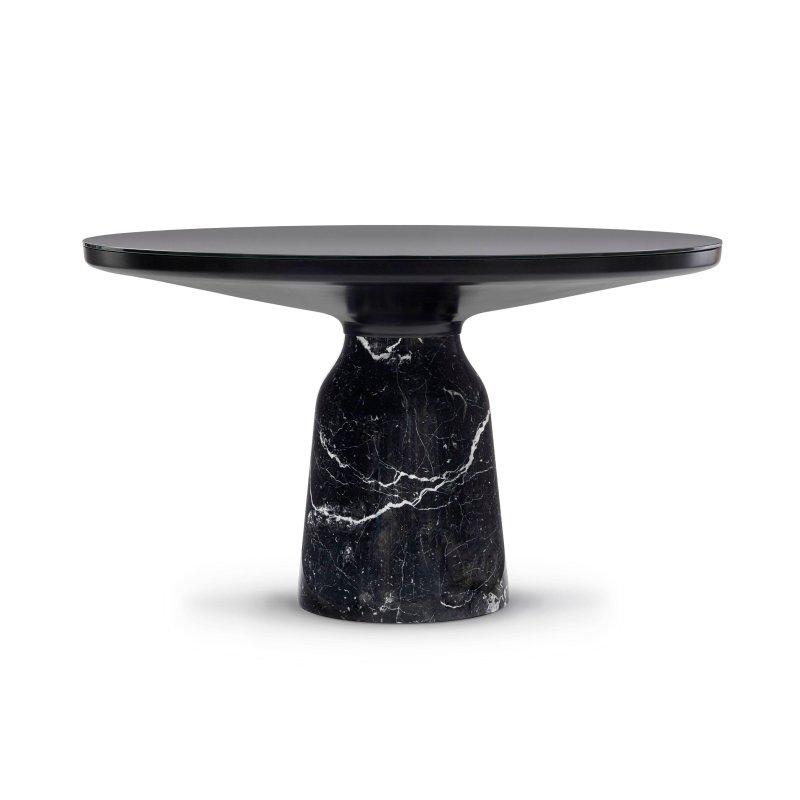 Siyah Yuvarlak Mermer Masa 140 cm - 92218