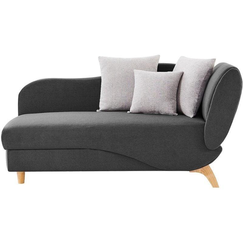 Sol Kollu Açılır Kasa Bölmeli Antrasit Kumaş Dinlenme Koltuğu 160x80x81 cm - 109235