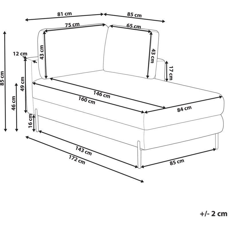 Sol Kollu Modern PU Deri Kahverengi Uzanma Dinlenme Koltuğu 172x85x85 cm - 108959
