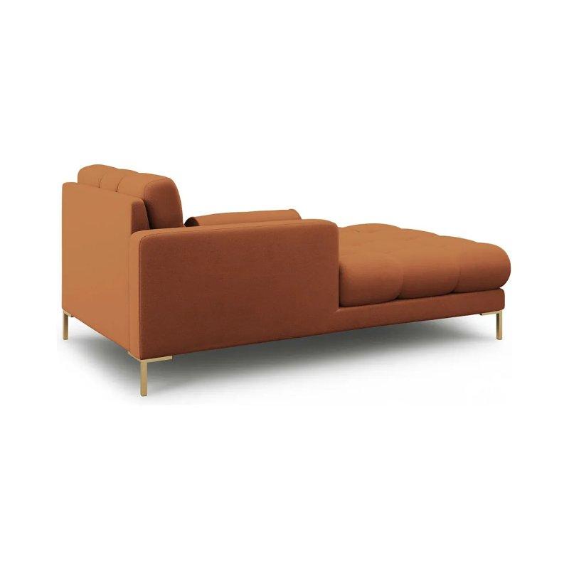 Sol Uzanma Dinlenme Koltuğu Yapısal Kumaş Tuğla Rengi-185x102x75 cm - 109754