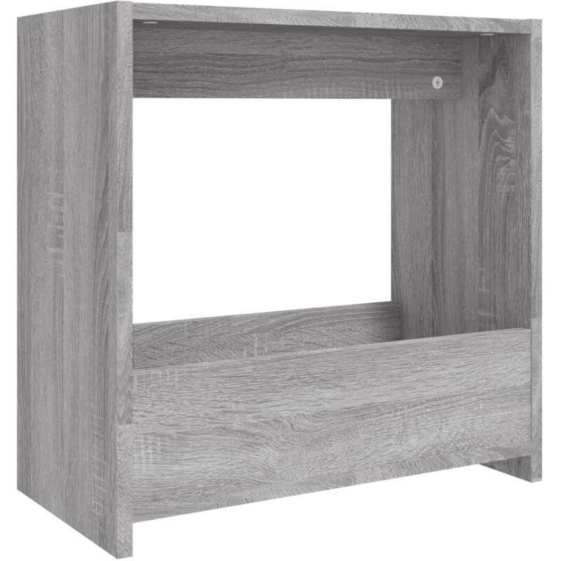 Sonoma Gri Mühendislik Ahşabı Saklama Alanlı Bohem Yan Sehpa-50x26x50 cm - 111077