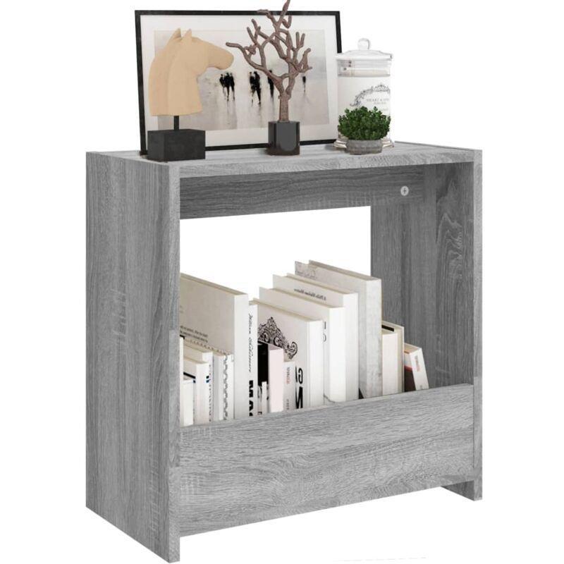 Sonoma Gri Mühendislik Ahşabı Saklama Alanlı Bohem Yan Sehpa-50x26x50 cm - 111077