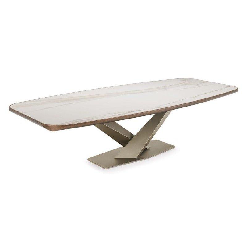 Stratos Seramik Masa 200x120 cm Titanyum Çelik Ayaklı - 89026