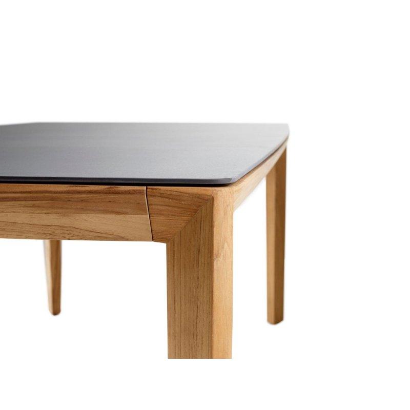 Teak ve Seramik Yemek Masası 160-220 x 100 cm - 89227
