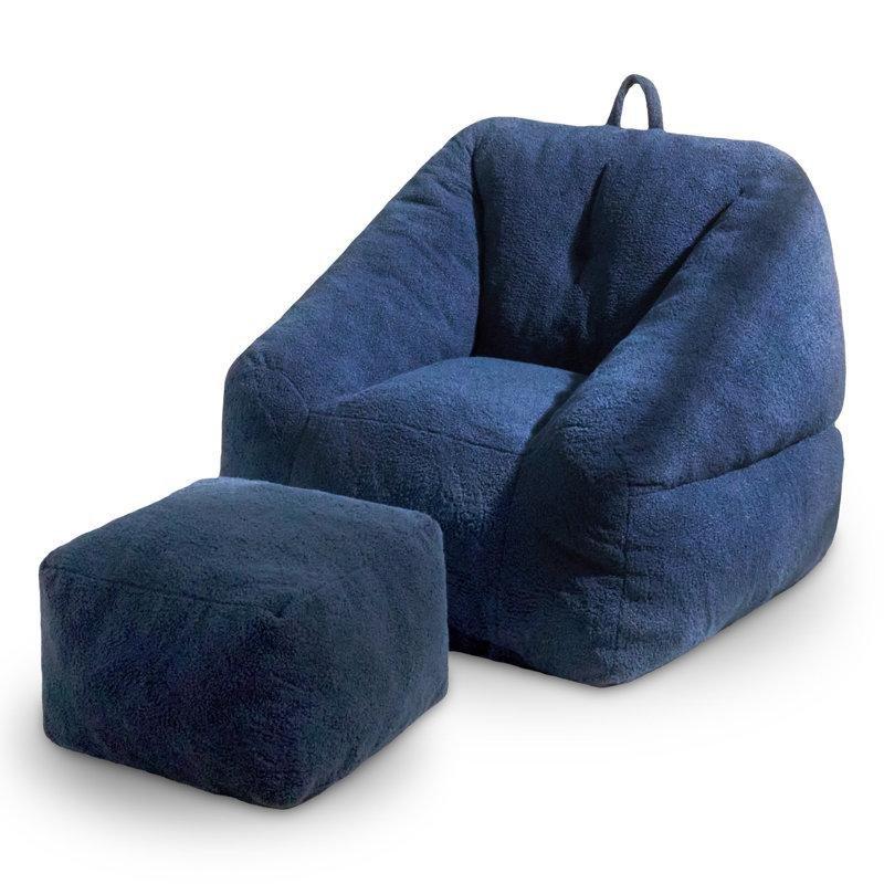 Teddy Kumaş Kaplamalı Köpük Dolgulu Çocuk Dinlenme Koltuğu ve Puf-75 x 97 x 102 cm - 109709