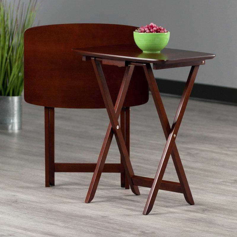 Tepsi Katlanır Zigon Sehpa Ceviz 38x55 cm 2'li Set - 108265