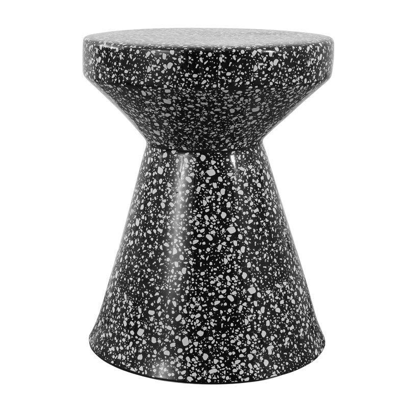 Terrazzo Orta Sehpa Siyah Beyaz 45 cm - 105694